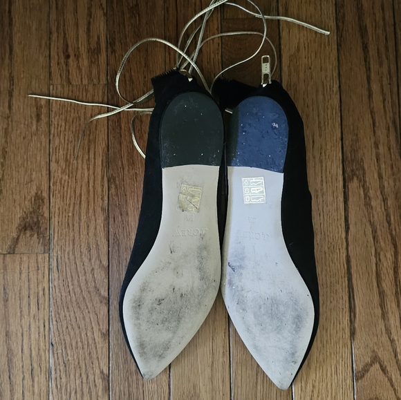 J. Crew Suede lace up flats black and gold- 8.5 - Picture 6 of 8